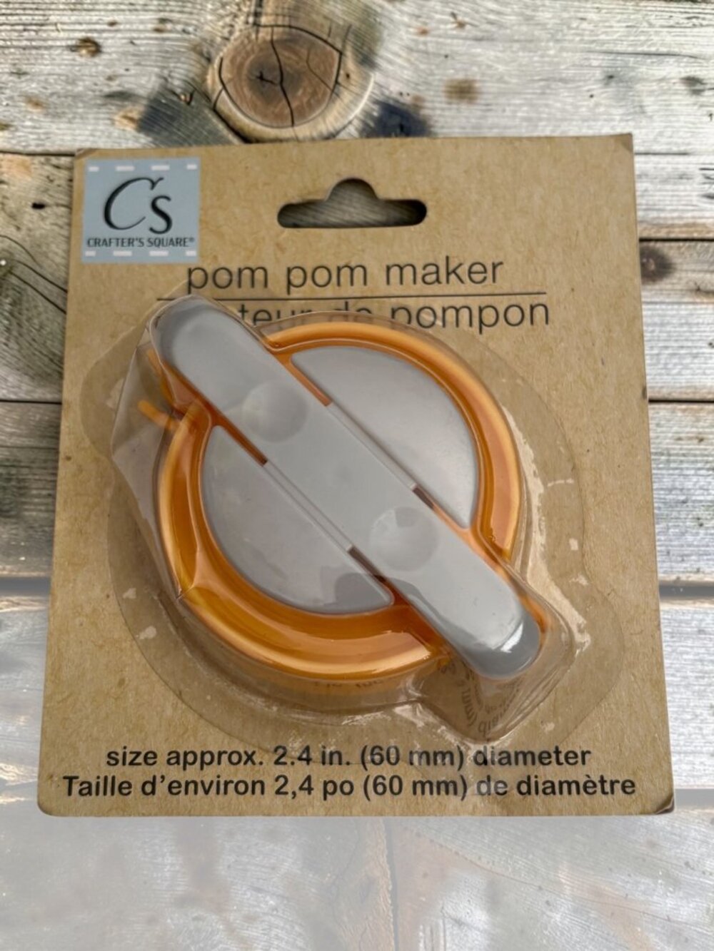 Crafters Square Pom Pom Maker 2.4 In. (60mm) Diameter Easy Crafting Tool For Yar